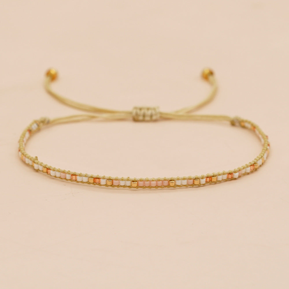 Peads de arroz miyuki al por mayor pulsera de vidrio extra fino a mano